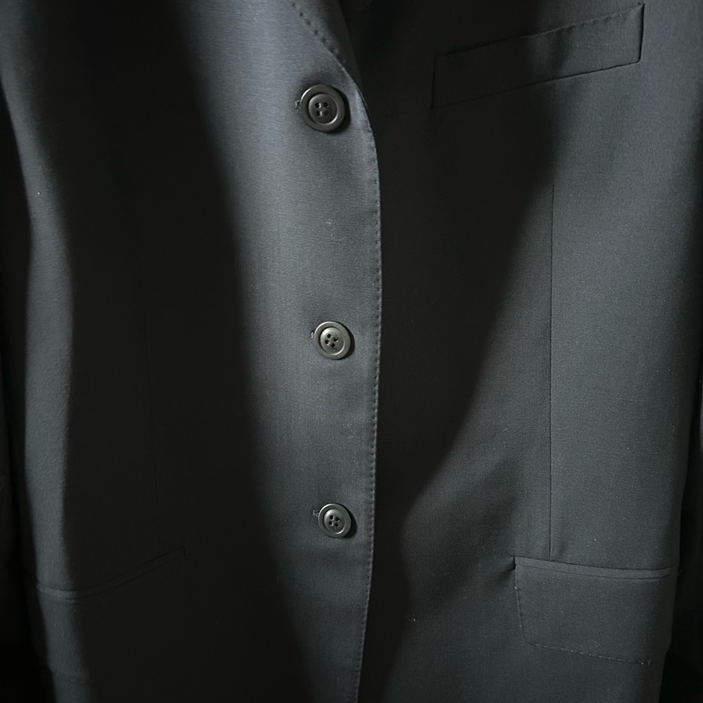 Faconnable Women’s Black Blazer Three-Button Notched Lapel Collar Size 6 - Picture 6 of 13